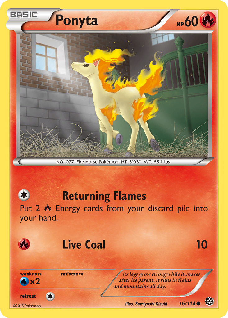 Ponyta (16/114) [XY: Steam Siege] | Card Merchant Takapuna