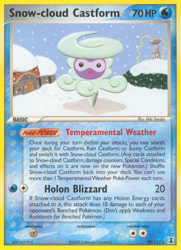 Snow-cloud Castform (29/113) [EX: Delta Species] | Card Merchant Takapuna