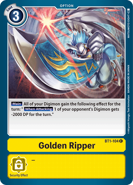 Golden Ripper [BT1-104] [Release Special Booster Ver.1.0] | Card Merchant Takapuna