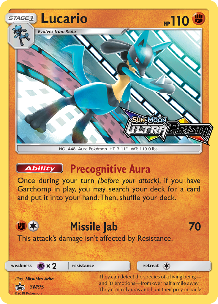 Lucario (SM95) (Prerelease Promo) [Sun & Moon: Black Star Promos] | Card Merchant Takapuna