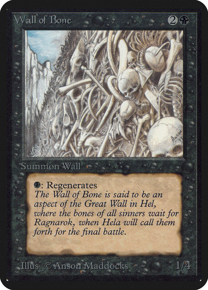 Wall of Bone [Alpha Edition] | Card Merchant Takapuna