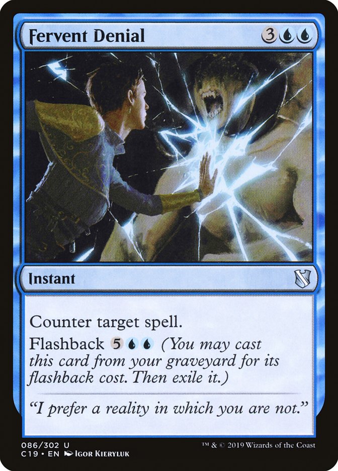 Fervent Denial [Commander 2019] | Card Merchant Takapuna