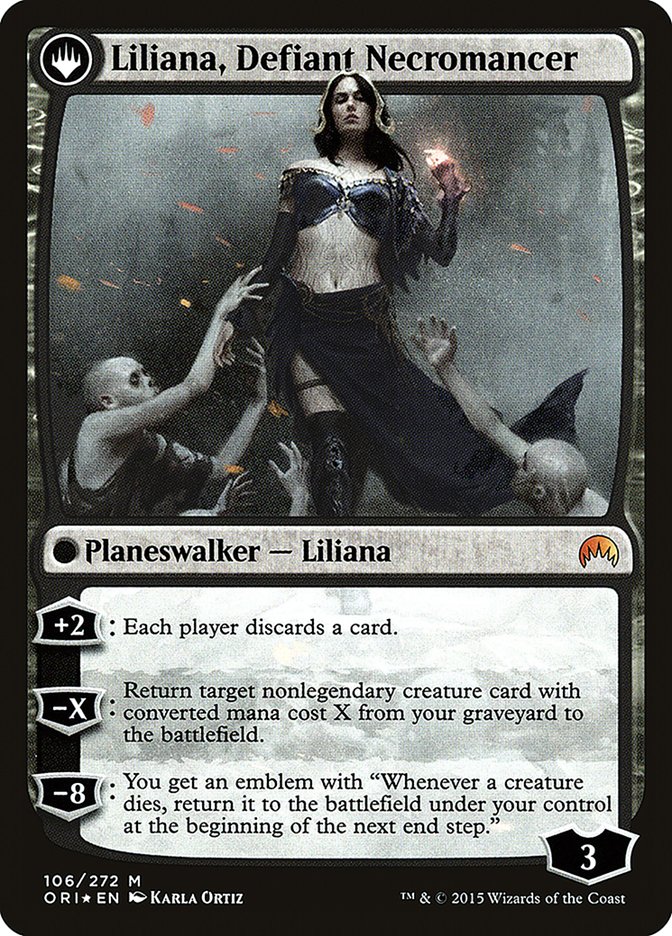 Liliana, Heretical Healer // Liliana, Defiant Necromancer [Magic Origins Prerelease Promos] | Card Merchant Takapuna