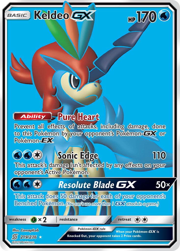 Keldeo GX (219/236) [Sun & Moon: Unified Minds] | Card Merchant Takapuna