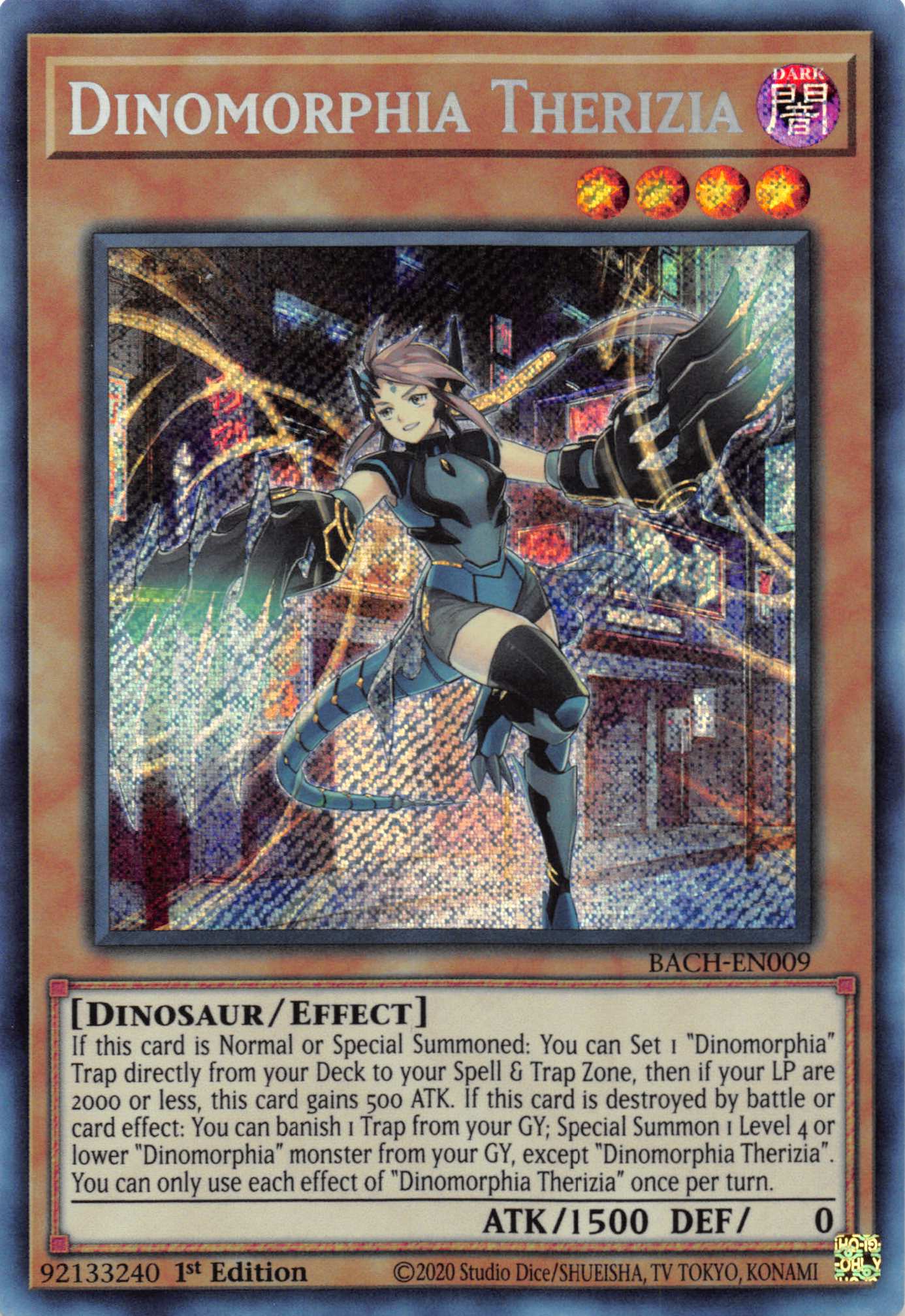 Dinomorphia Therizia [BACH-EN009] Secret Rare | Card Merchant Takapuna