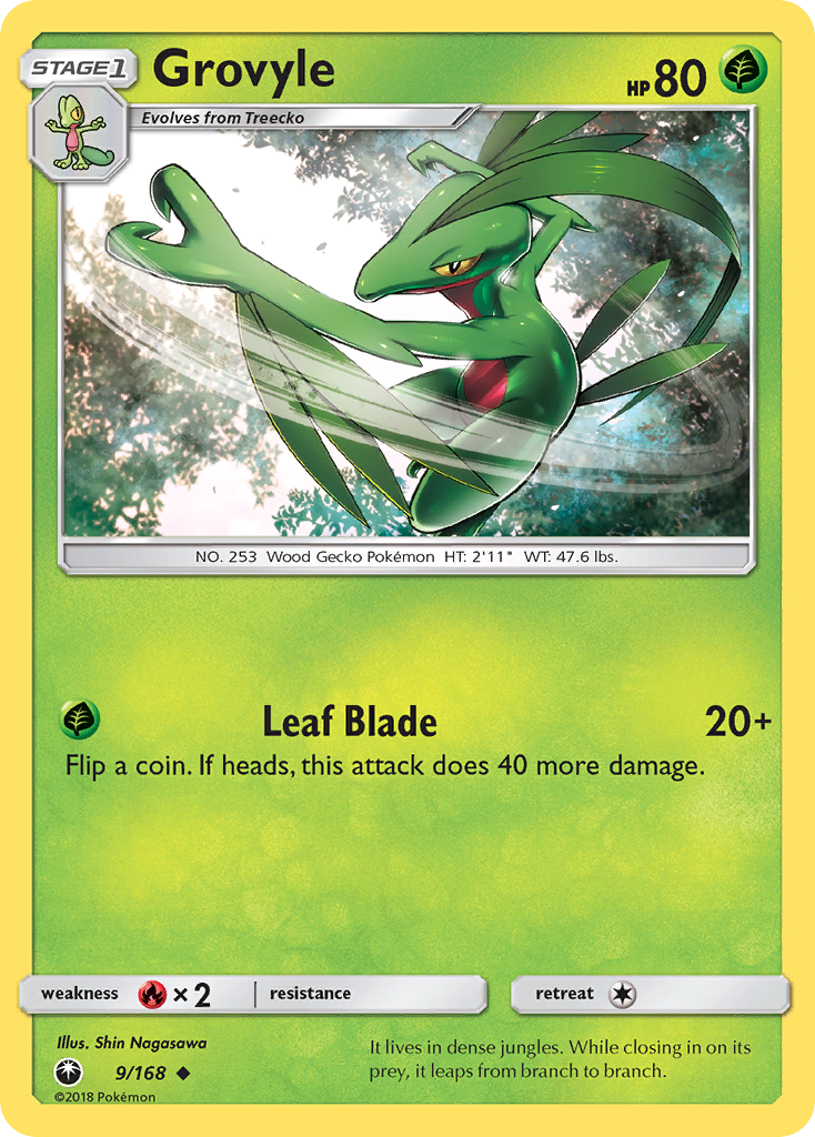 Grovyle (9/168) [Sun & Moon: Celestial Storm] | Card Merchant Takapuna