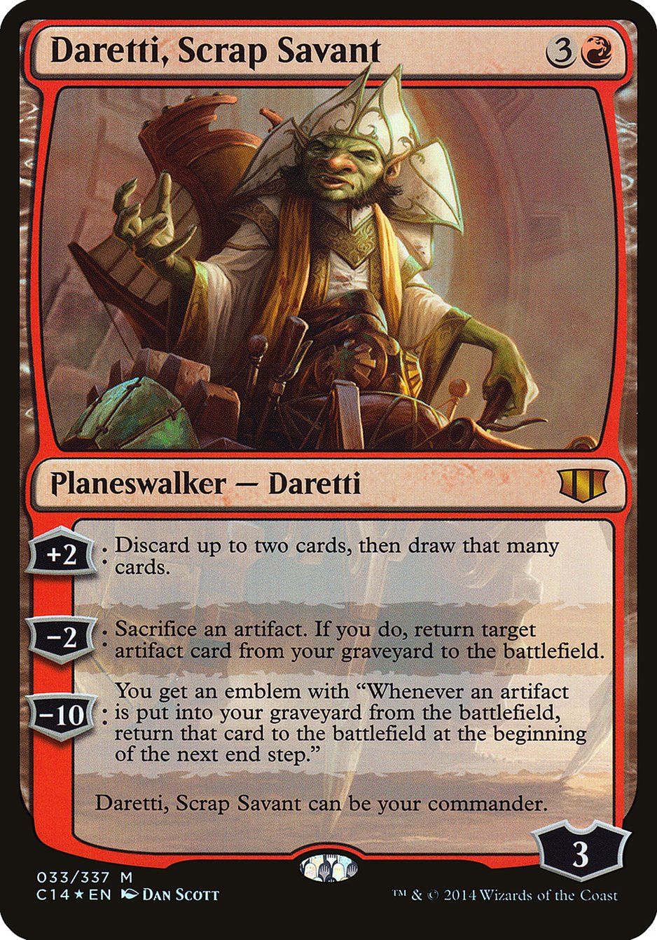 Daretti, Scrap Savant (Oversized) [Commander 2014 Oversized] | Card Merchant Takapuna