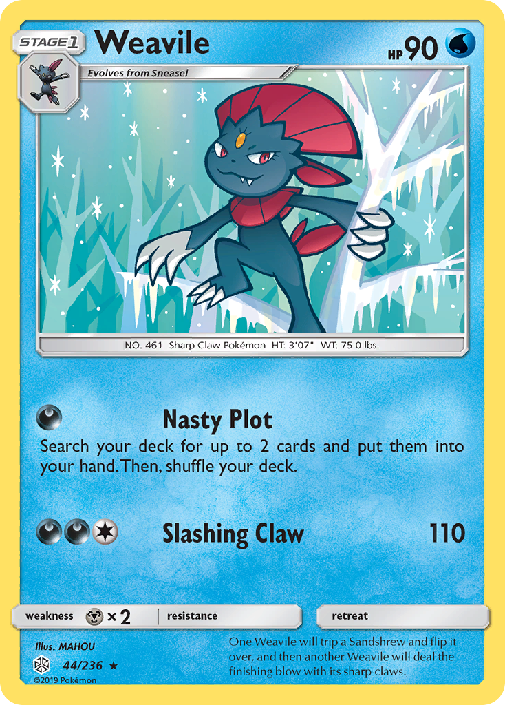 Weavile (44/236) [Sun & Moon: Cosmic Eclipse] | Card Merchant Takapuna