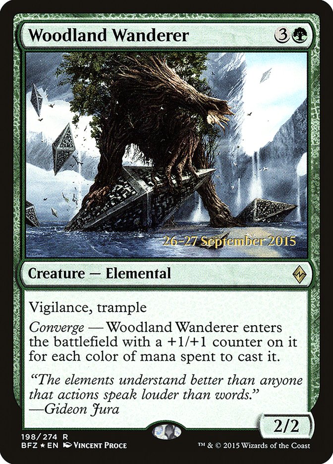 Woodland Wanderer [Battle for Zendikar Prerelease Promos] | Card Merchant Takapuna