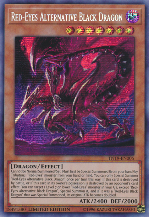 Red-Eyes Alternative Black Dragon [TN19-EN005] Prismatic Secret Rare | Card Merchant Takapuna