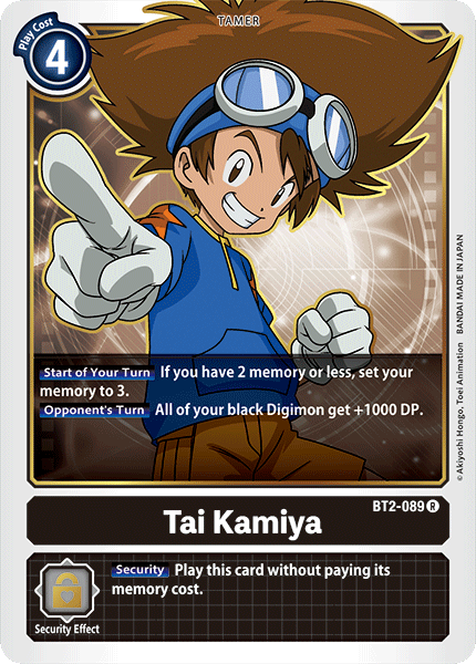 Tai Kamiya [BT2-089] [Release Special Booster Ver.1.0] | Card Merchant Takapuna