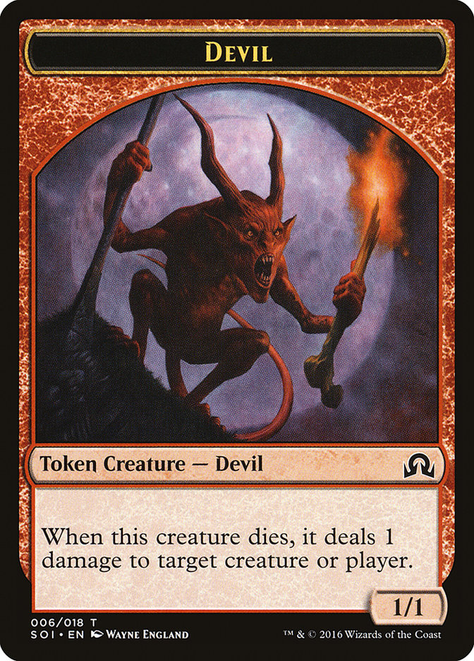 Devil Token [Shadows over Innistrad Tokens] | Card Merchant Takapuna