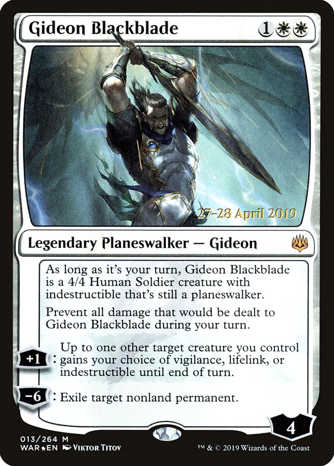 Gideon Blackblade [War of the Spark Prerelease Promos] | Card Merchant Takapuna