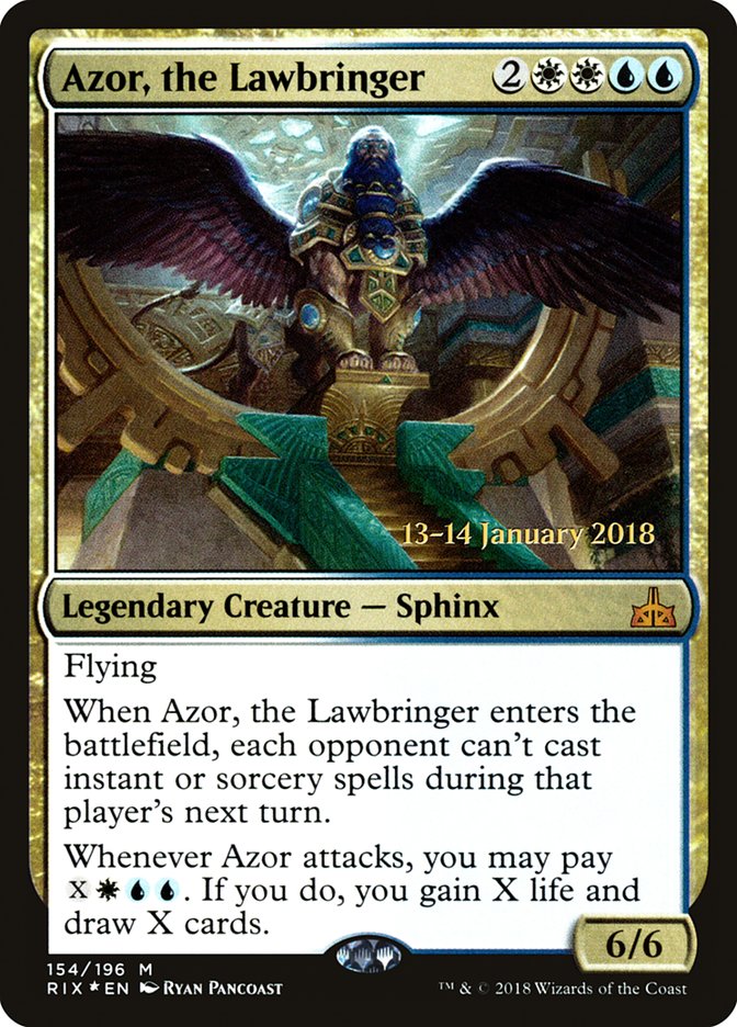 Azor, the Lawbringer [Rivals of Ixalan Prerelease Promos] | Card Merchant Takapuna