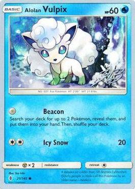 Alolan Vulpix (21/145) (Ice Path FTW - Zachary Bokhari) [World Championships 2017] | Card Merchant Takapuna