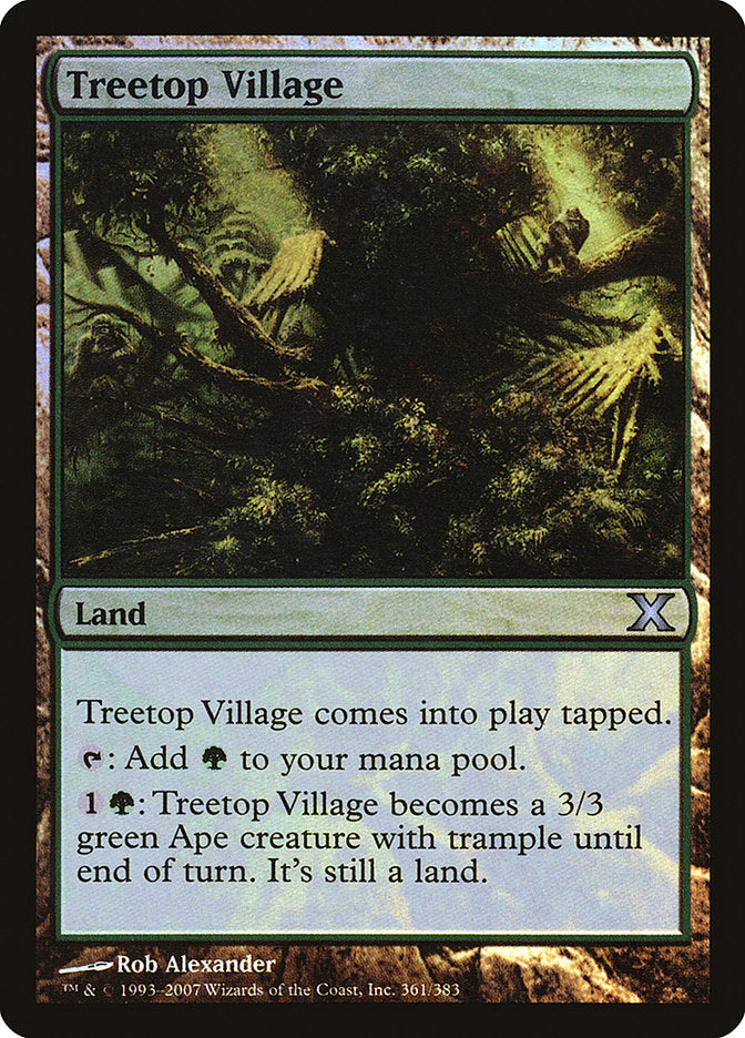 Treetop Village (Premium Foil) [Tenth Edition] | Card Merchant Takapuna