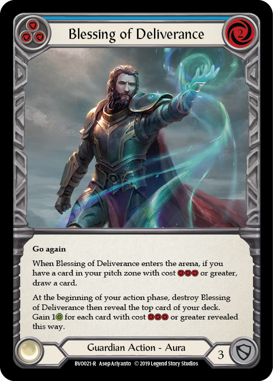 Blessing of Deliverance (Blue) [BVO021-R] (Bravo Hero Deck)  1st Edition Normal | Card Merchant Takapuna