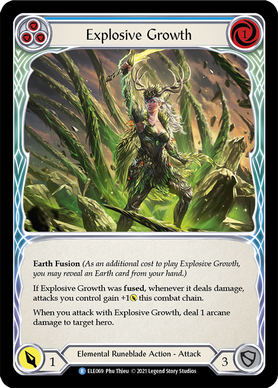 Explosive Growth (Blue) [ELE069] (Tales of Aria)  1st Edition Normal | Card Merchant Takapuna