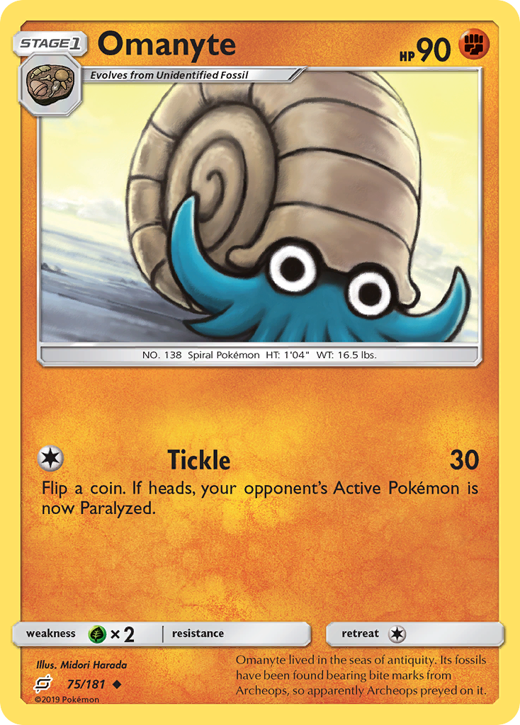 Omanyte (75/181) [Sun & Moon: Team Up] | Card Merchant Takapuna