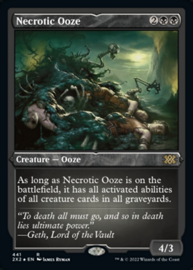 Necrotic Ooze (Foil Etched) [Double Masters 2022] | Card Merchant Takapuna