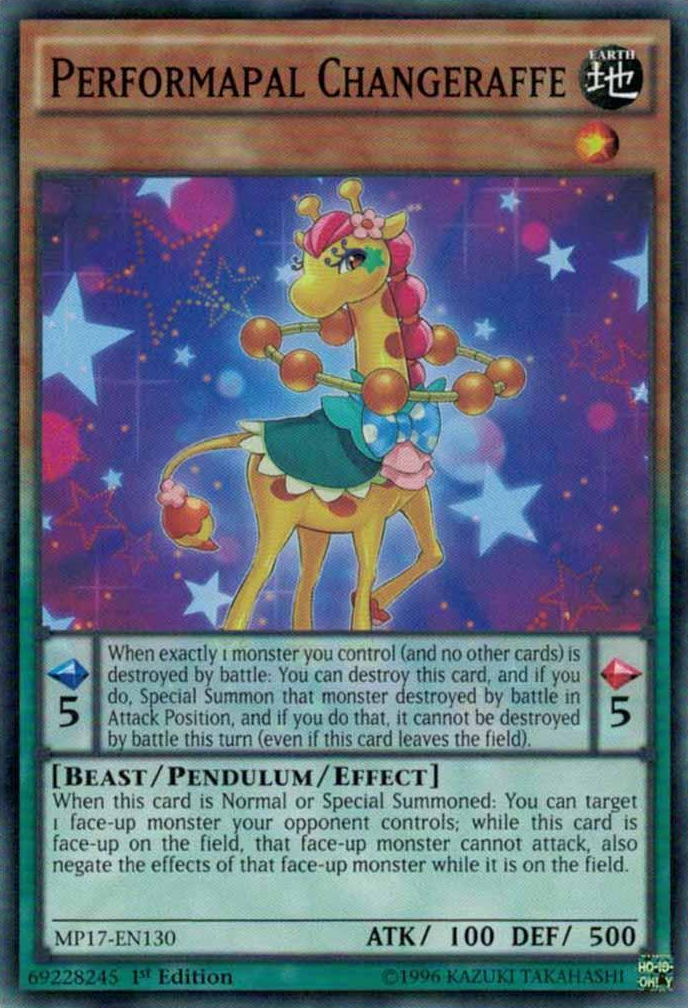 Performapal Changeraffe [MP17-EN130] Common | Card Merchant Takapuna