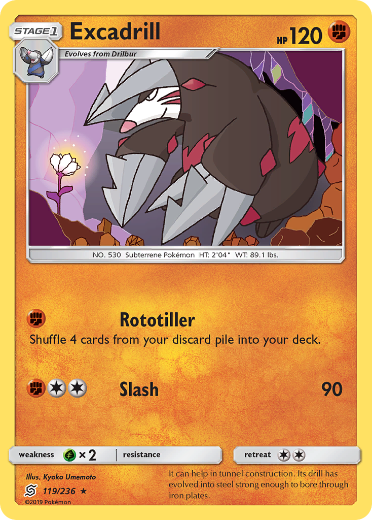 Excadrill (119/236) [Sun & Moon: Unified Minds] | Card Merchant Takapuna