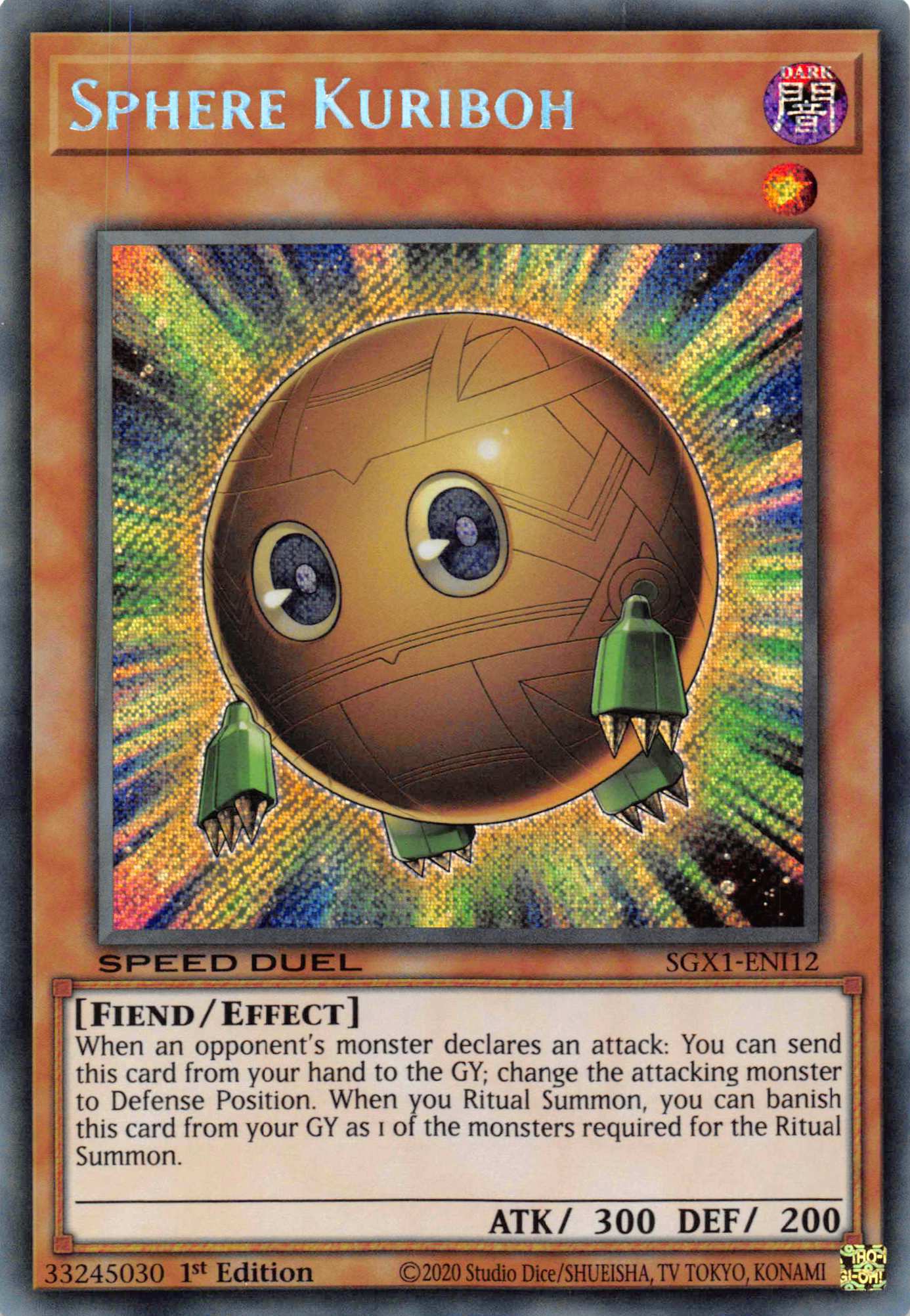 Sphere Kuriboh [SGX1-ENI12] Secret Rare | Card Merchant Takapuna