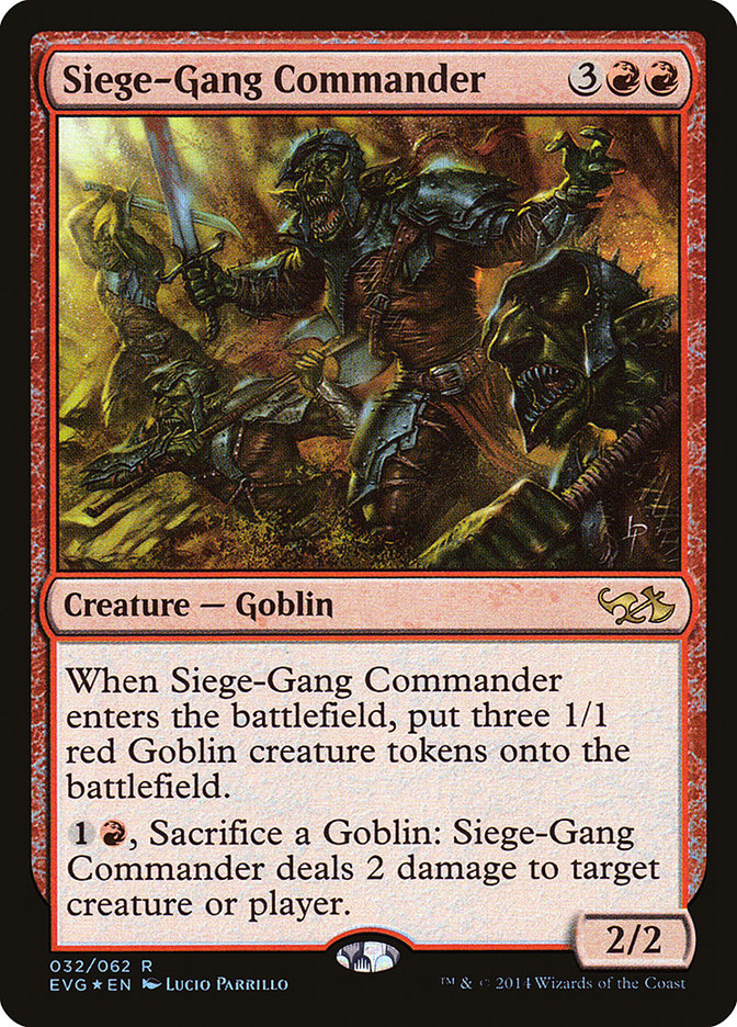 Siege-Gang Commander (Elves vs. Goblins) [Duel Decks Anthology] | Card Merchant Takapuna