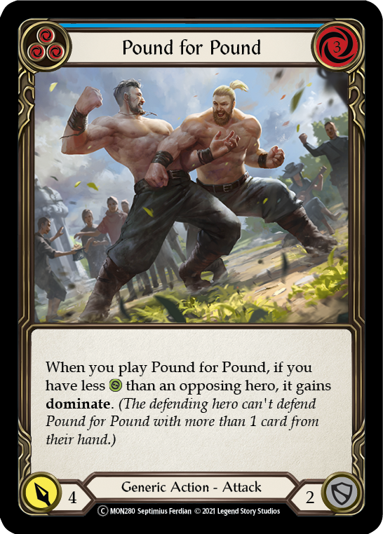 Pound for Pound (Blue) [U-MON280-RF] (Monarch Unlimited)  Unlimited Rainbow Foil | Card Merchant Takapuna