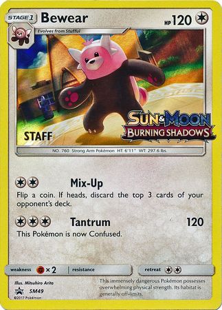 Bewear (SM49) (Staff Prerelease Promo) [Sun & Moon: Black Star Promos] | Card Merchant Takapuna