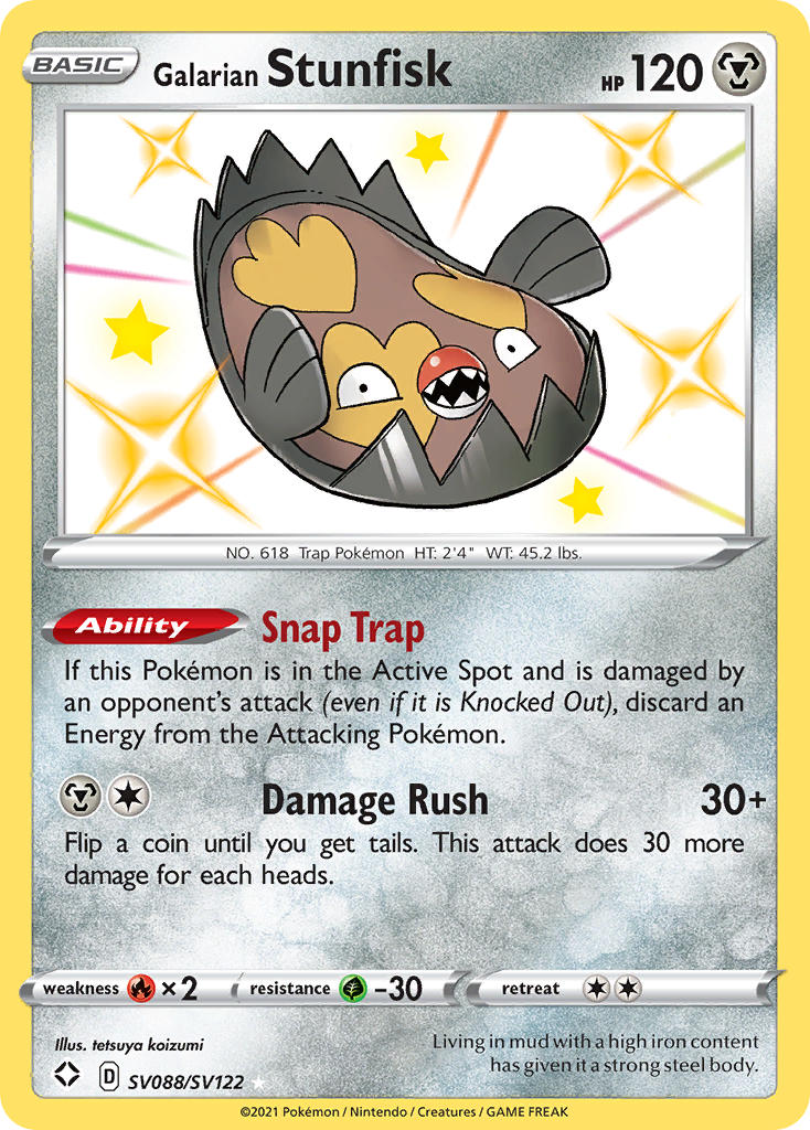 Galarian Stunfisk (SV088/SV122) [Sword & Shield: Shining Fates] | Card Merchant Takapuna