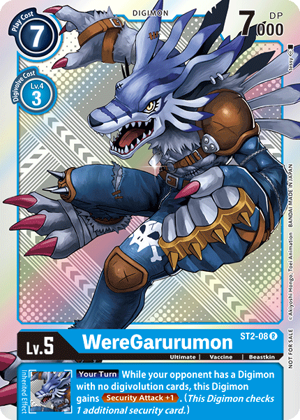 WereGarurumon [ST2-08] (Tournament Pack 2) [Starter Deck: Cocytus Blue Promos] | Card Merchant Takapuna