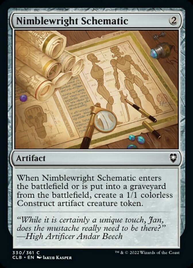 Nimblewright Schematic [Commander Legends: Battle for Baldur's Gate] | Card Merchant Takapuna