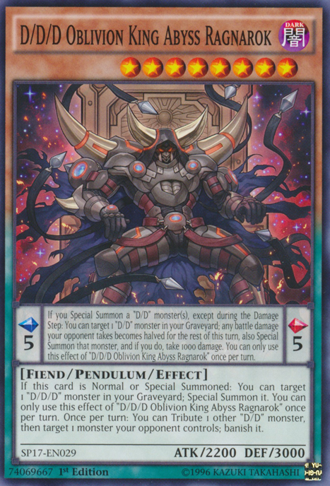 D/D/D Oblivion King Abyss Ragnarok [SP17-EN029] Common | Card Merchant Takapuna