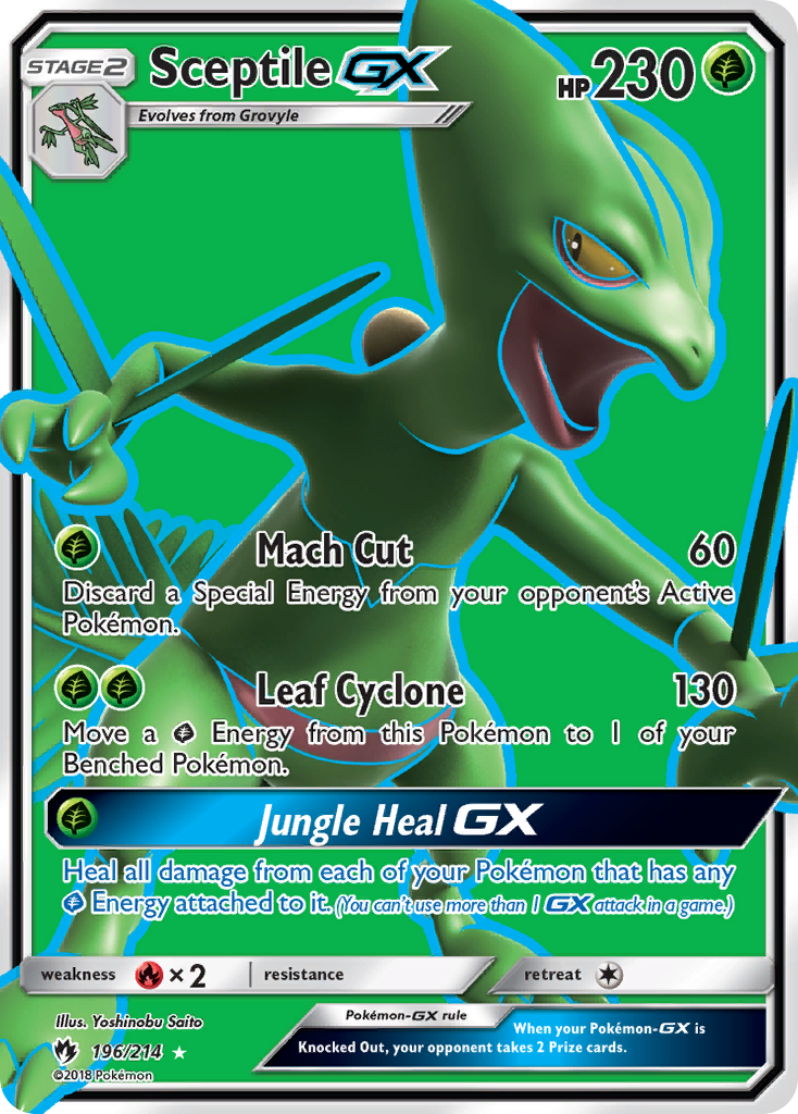 Sceptile GX (196/214) [Sun & Moon: Lost Thunder] | Card Merchant Takapuna