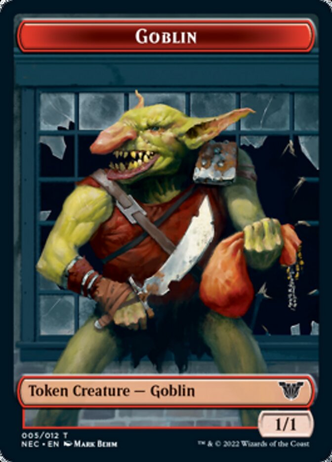 Smoke Blessing // Goblin Double-Sided Token [Kamigawa: Neon Dynasty Commander Tokens] | Card Merchant Takapuna