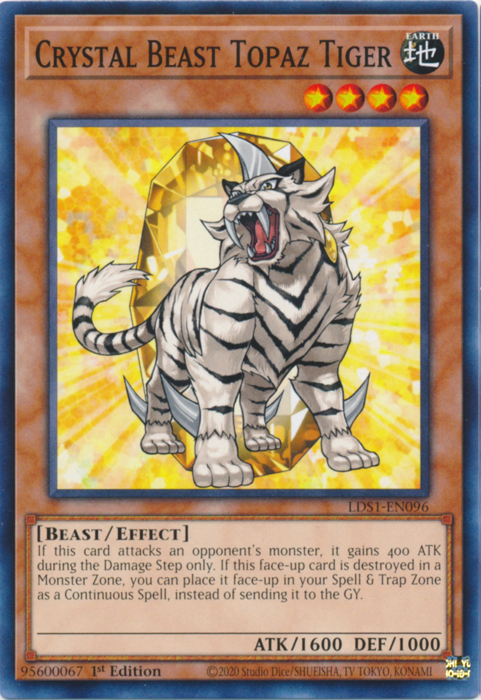 Crystal Beast Topaz Tiger [LDS1-EN096] Common | Card Merchant Takapuna