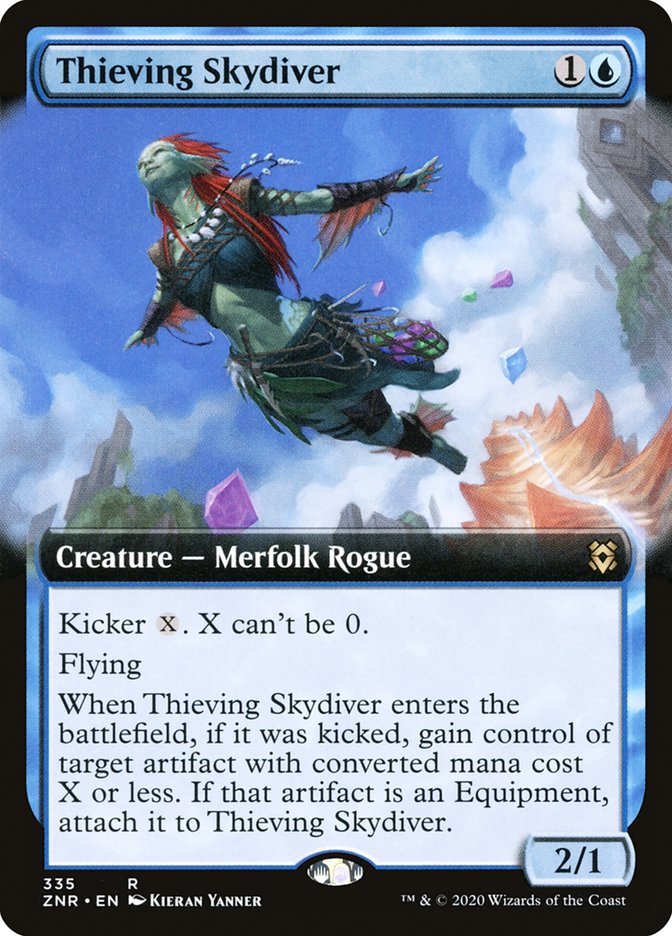 Thieving Skydiver (Extended Art) [Zendikar Rising] | Card Merchant Takapuna