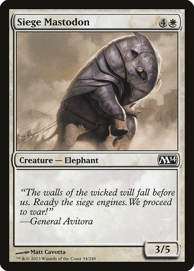 Siege Mastodon [Magic 2014] | Card Merchant Takapuna