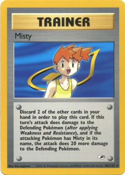 Misty (102/132) [Gym Heroes Unlimited] | Card Merchant Takapuna