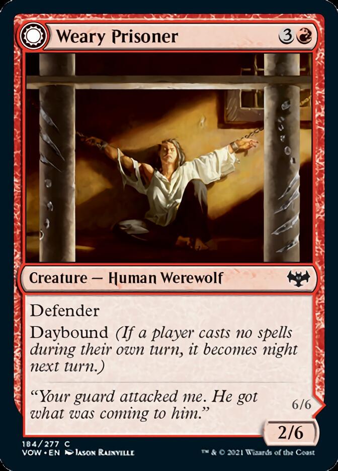 Weary Prisoner // Wrathful Jailbreaker [Innistrad: Crimson Vow] | Card Merchant Takapuna