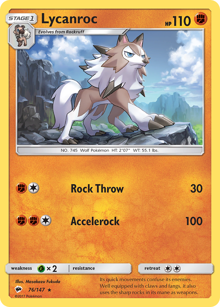 Lycanroc (76/147) [Sun & Moon: Burning Shadows] | Card Merchant Takapuna