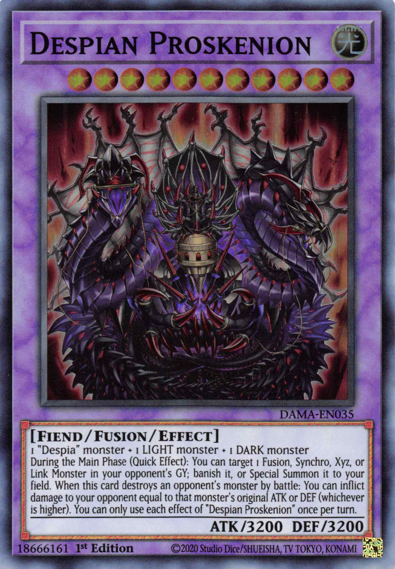 Despian Proskenion [DAMA-EN035] Super Rare | Card Merchant Takapuna