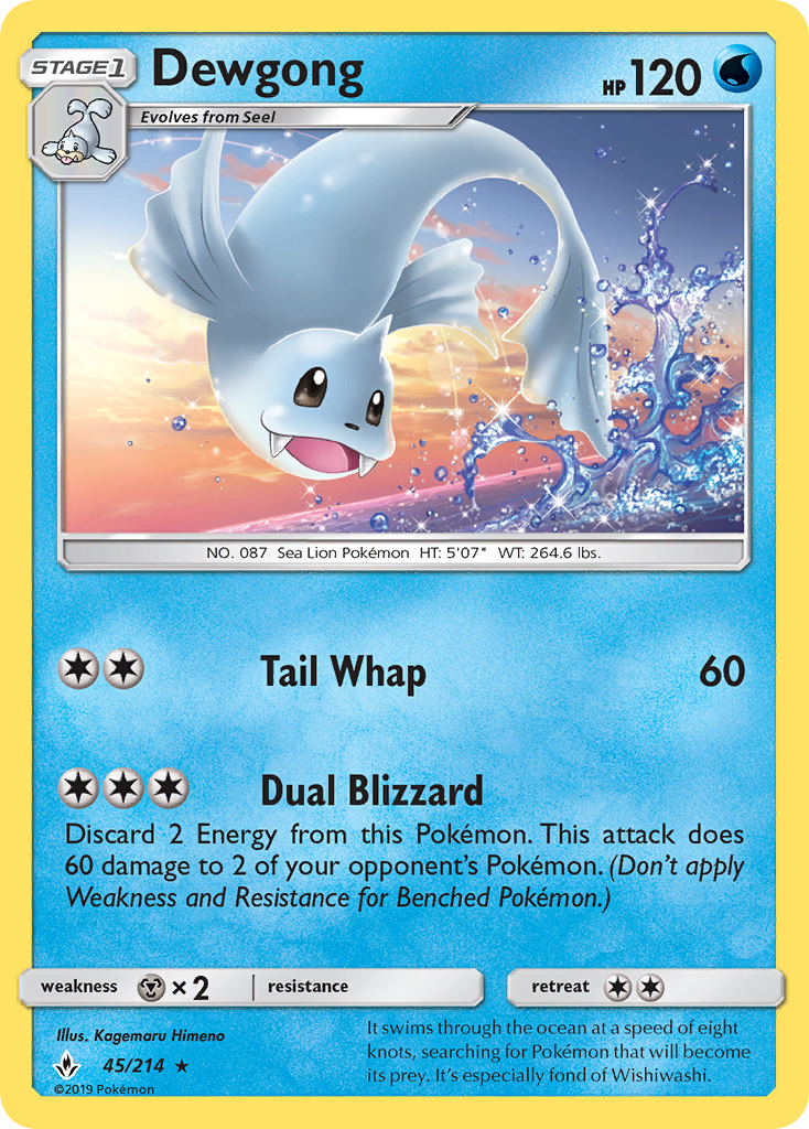 Dewgong (45/214) [Sun & Moon: Unbroken Bonds] | Card Merchant Takapuna