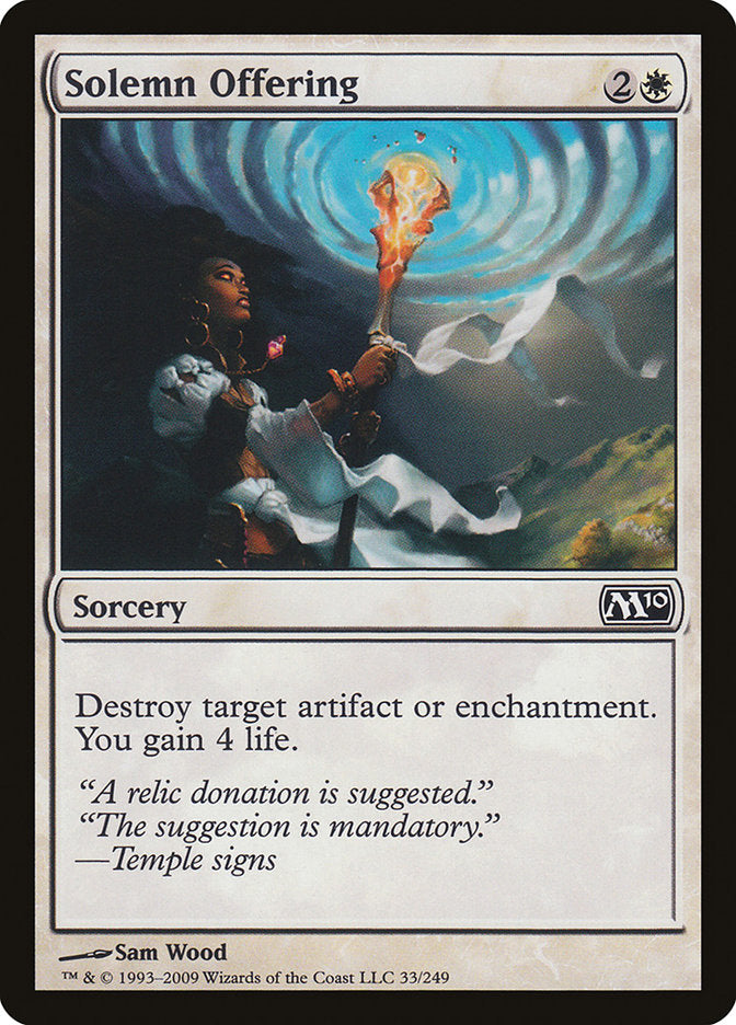 Solemn Offering [Magic 2010] | Card Merchant Takapuna