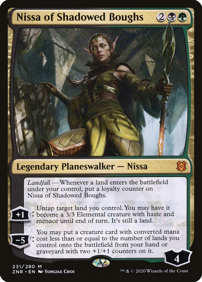 Nissa of Shadowed Boughs [Zendikar Rising] | Card Merchant Takapuna