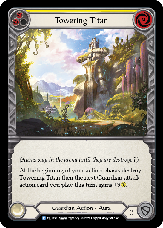 Towering Titan (Yellow) [CRU030] (Crucible of War)  1st Edition Normal | Card Merchant Takapuna