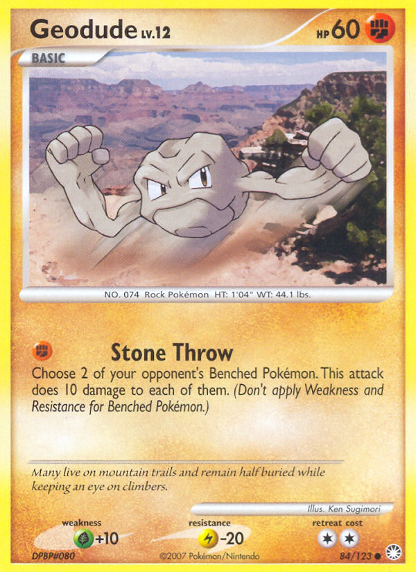 Geodude (84/123) [Diamond & Pearl: Mysterious Treasures] | Card Merchant Takapuna