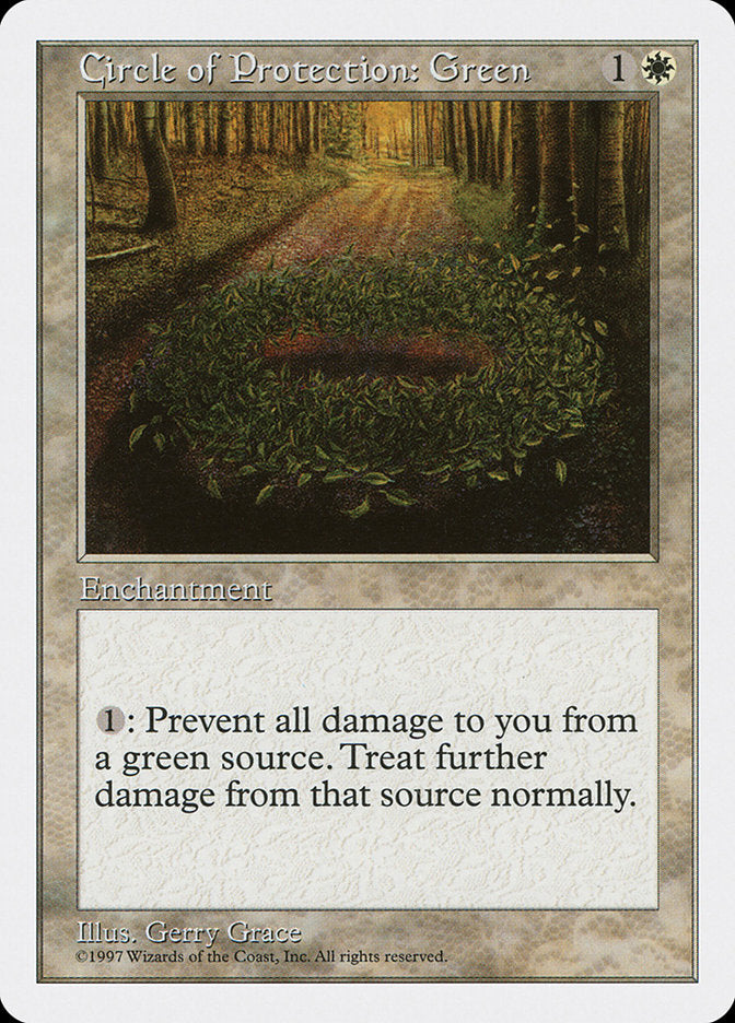 Circle of Protection: Green [Fifth Edition] | Card Merchant Takapuna