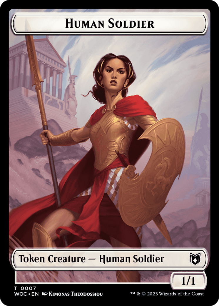 Pirate // Human Soldier Double-Sided Token [Wilds of Eldraine Commander Tokens] | Card Merchant Takapuna